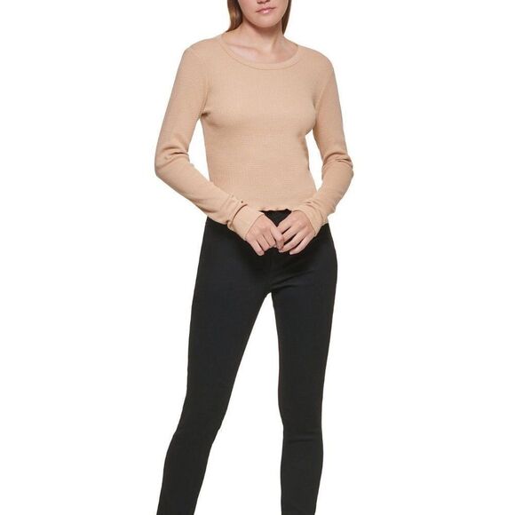 Calvin Klein Jeans Cropped Crewneck Top - Picture 3 of 5